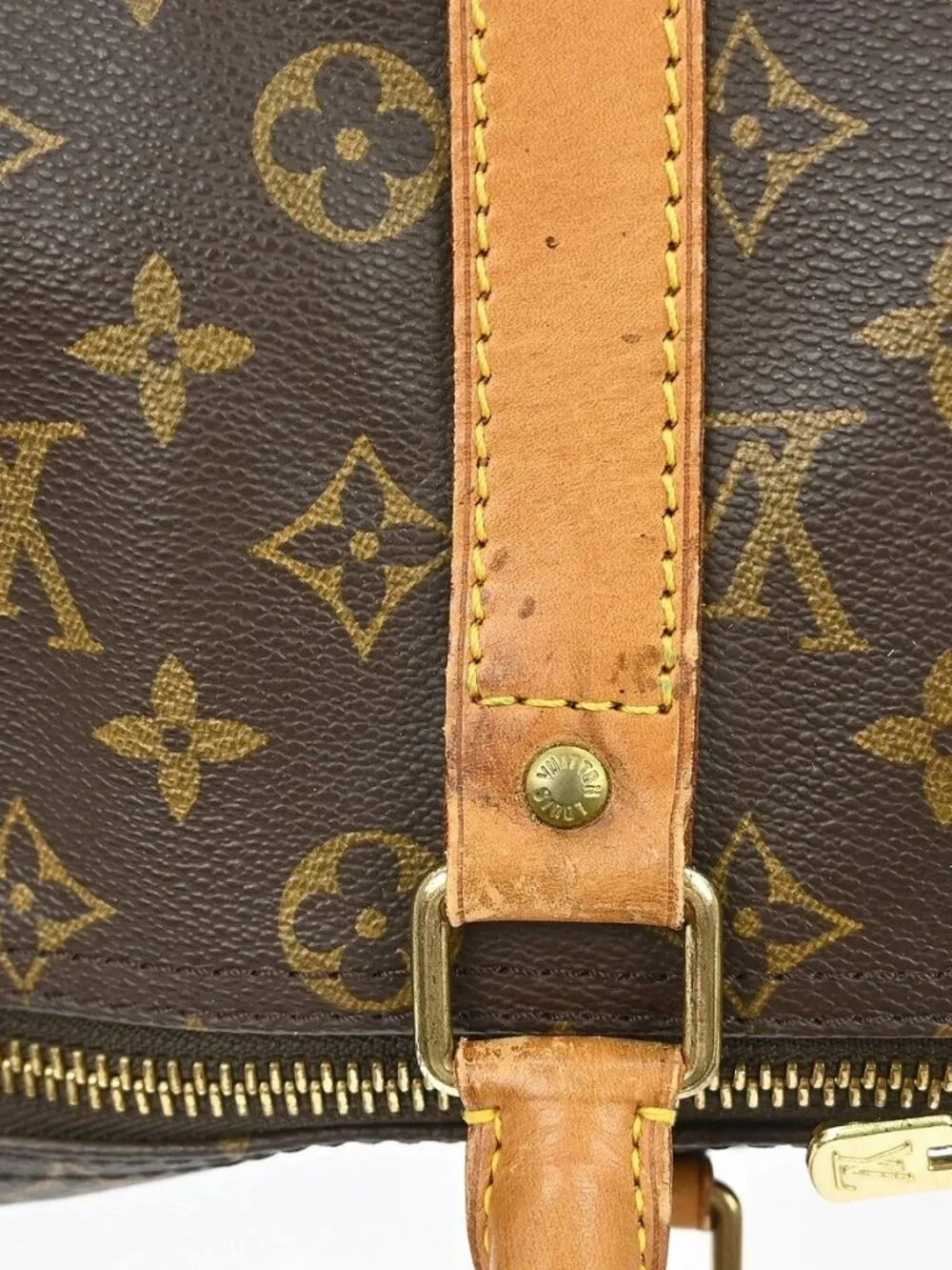 Best02 LOUIS VUITTON KEEPALL 45 DUFFLE HANDBAG MONOGRAM